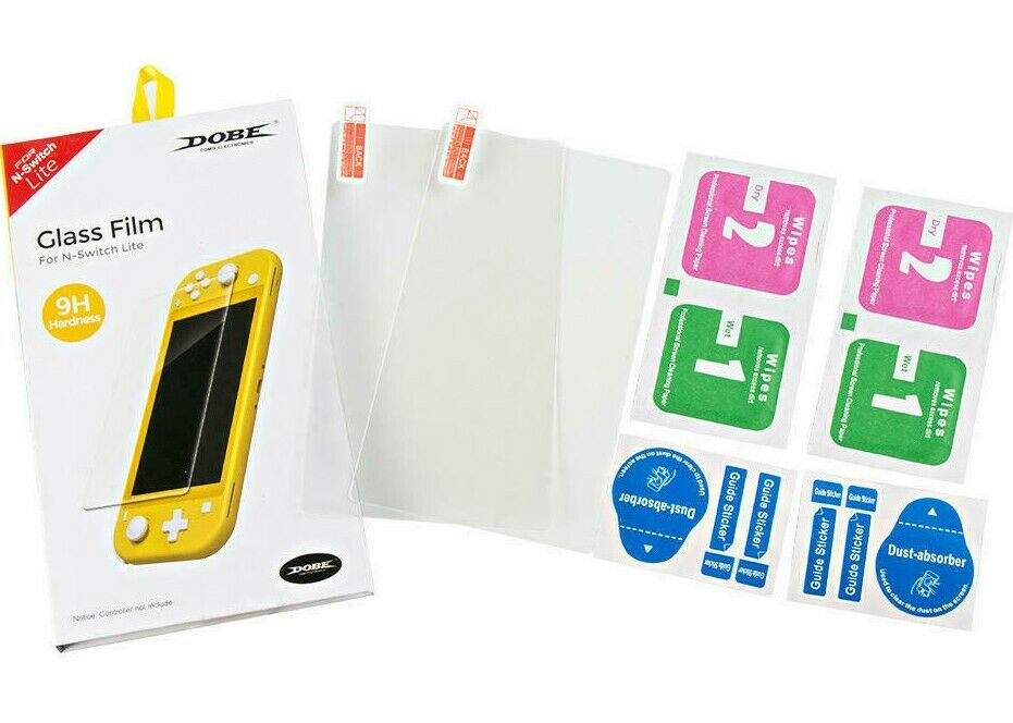 2-Pack of New Glass Film Screen Protectors for Nintendo Switch Lite (DOBE)