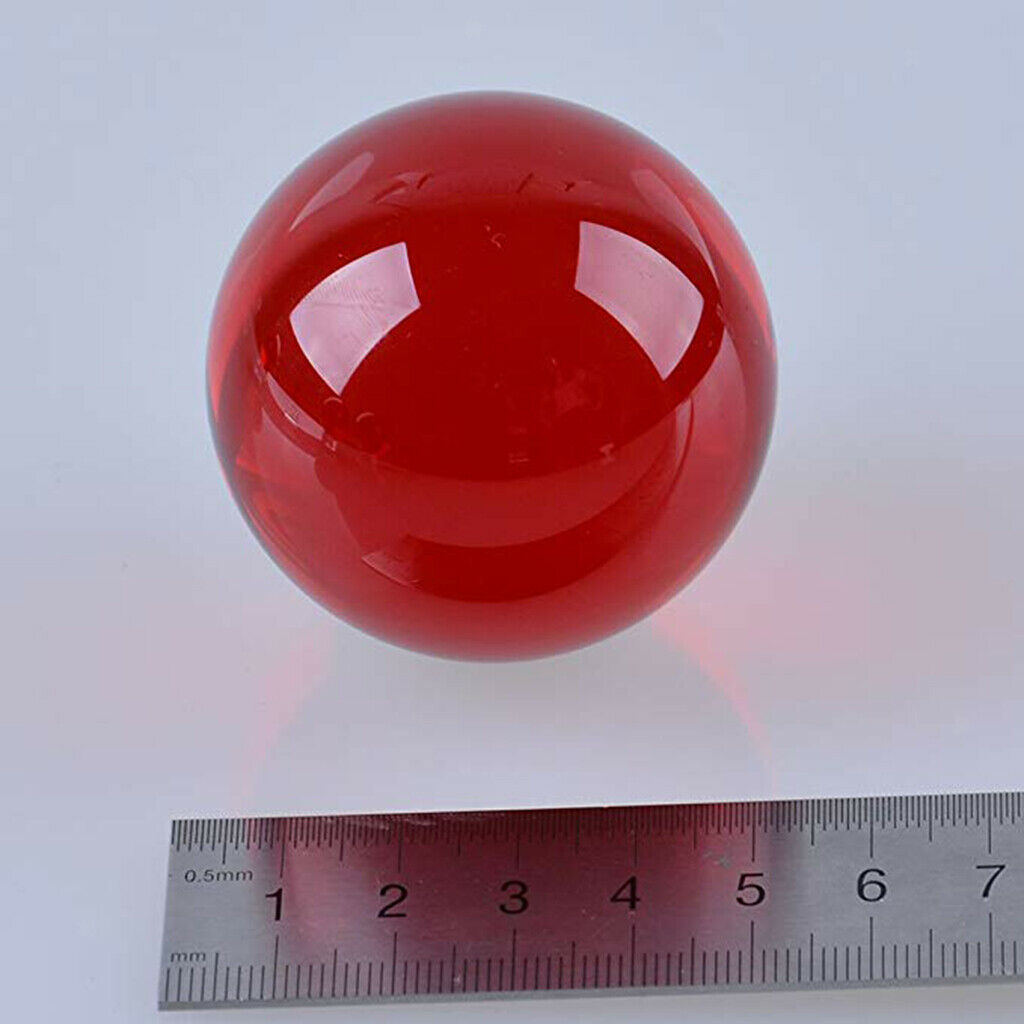 50mm Red Crystal Ball Decorative Ball Art Decor Photography Prop No Stand