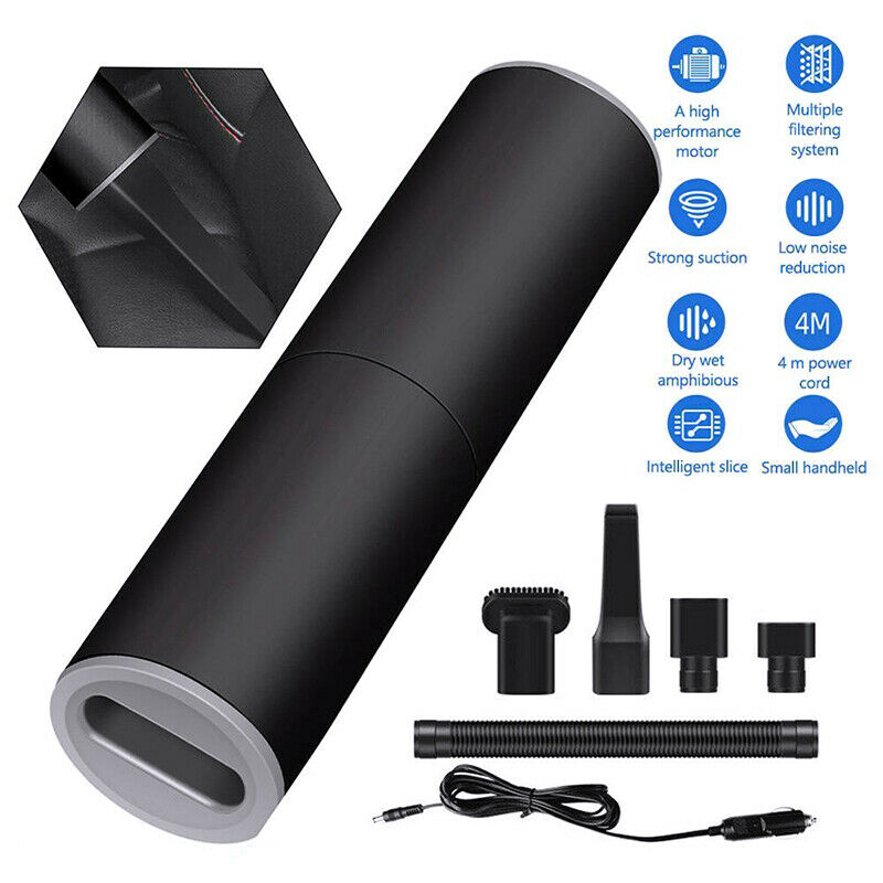 120W 12V Portable Handheld Car Vacuum Home Wet Dry Cleaner Rechargeable Duster