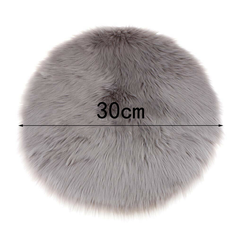 Soft Artificial Sheepskin Stool Seat Pad Cushion Mat Pad Carpet 12inch