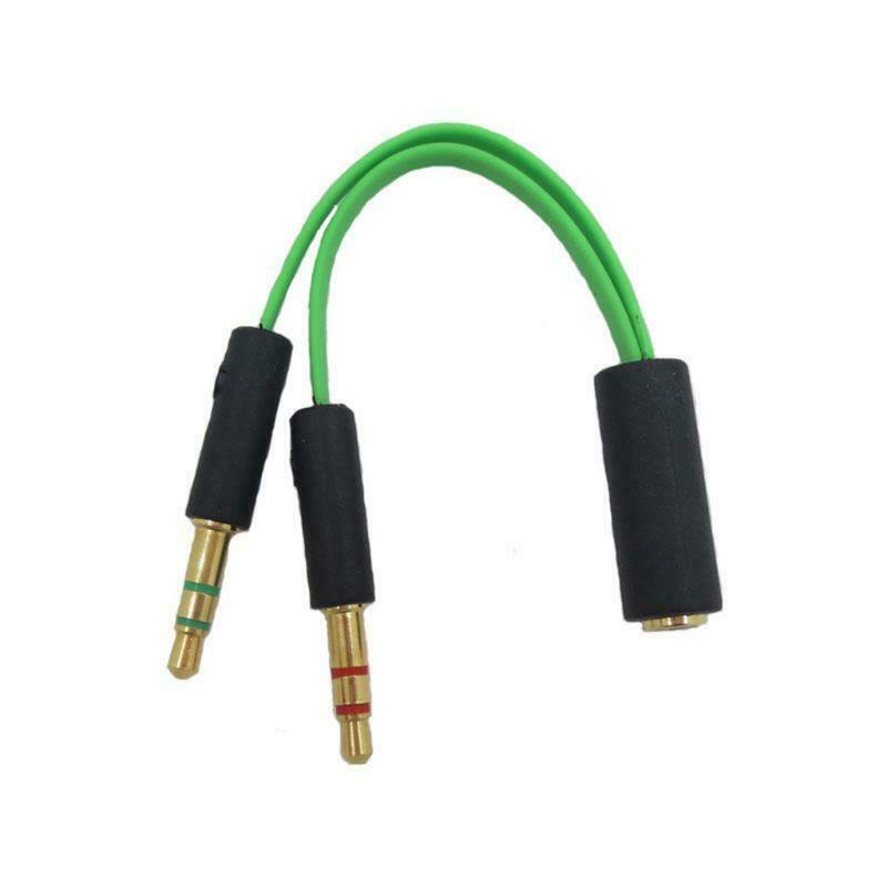 Earphone Audio Cable Headphone Adapter Splitter Headset Microphone for Razer