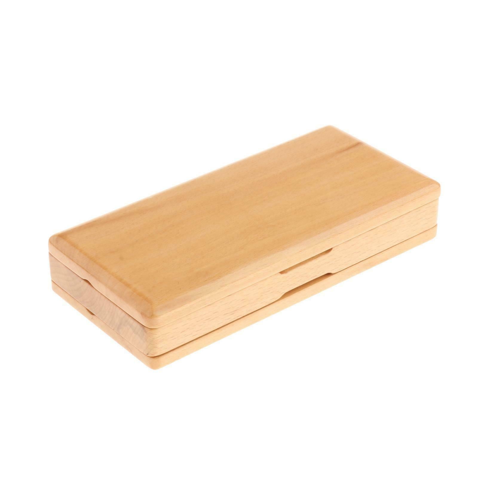 Solid Wood Oboe Reed Case Wooden Holder for Oboe Store 40 Reeds 20x9.3x3.7cm