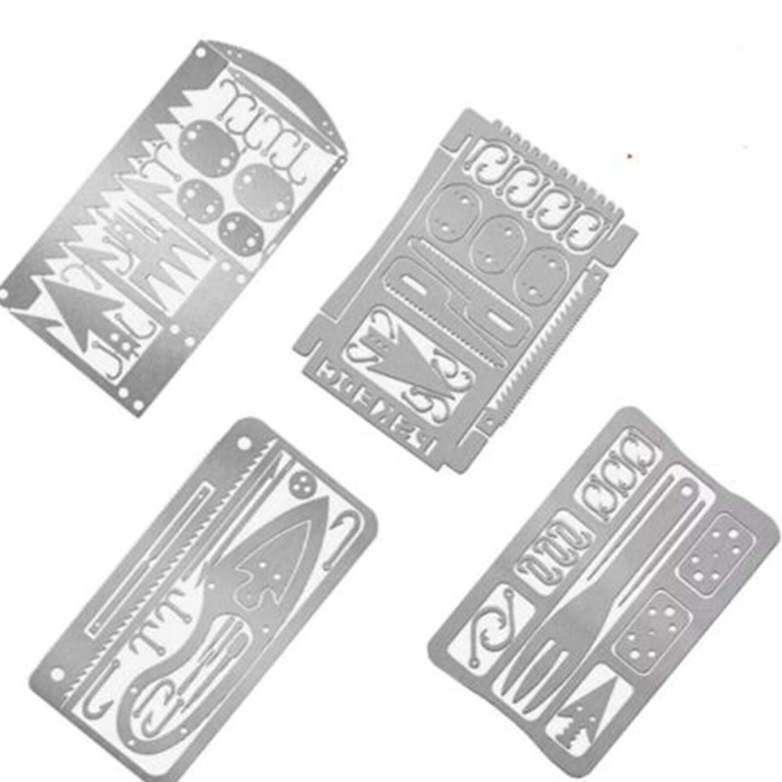 4Pcs Survival Tool Card Best Multitool Hunting Survival Kit Emergency Kit Pocket