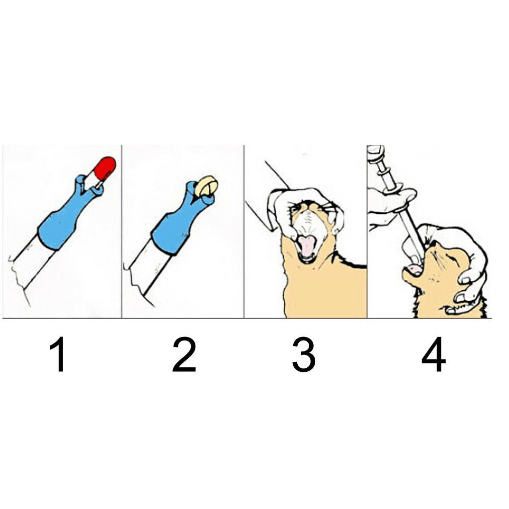 2Pcs Pet Dog Cat Capsule Tablet Pill Gun Piller Pusher Syringe Doser - Blue