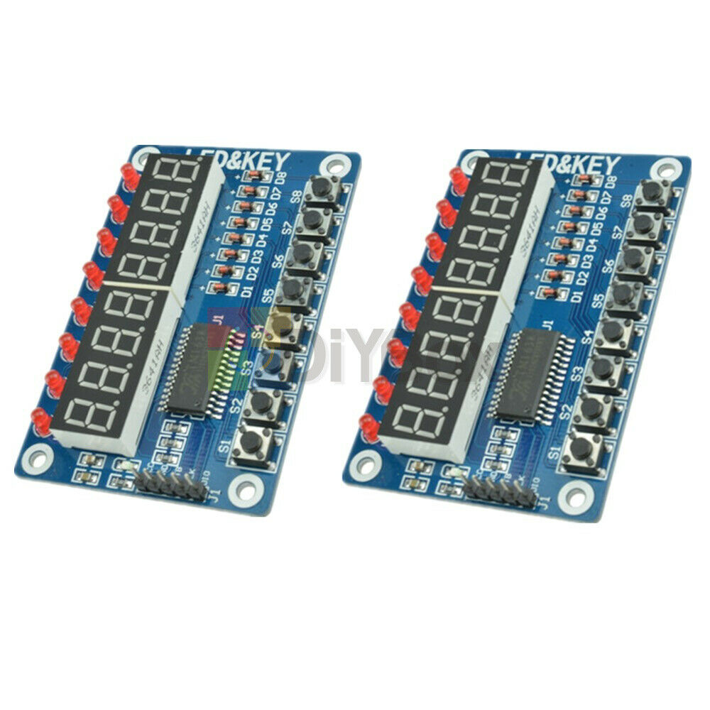 5x Digital 8-Bit LED Tube 8 KeyS TM1638 Display module for AVR Arduino ARM