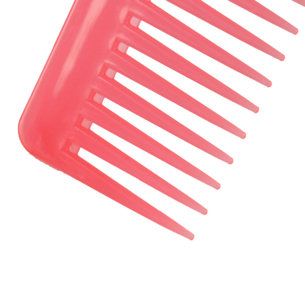 2pcs Wide Tooth Detangler Salon Shampoo Brush Comb for Curly Thick Hair Pink