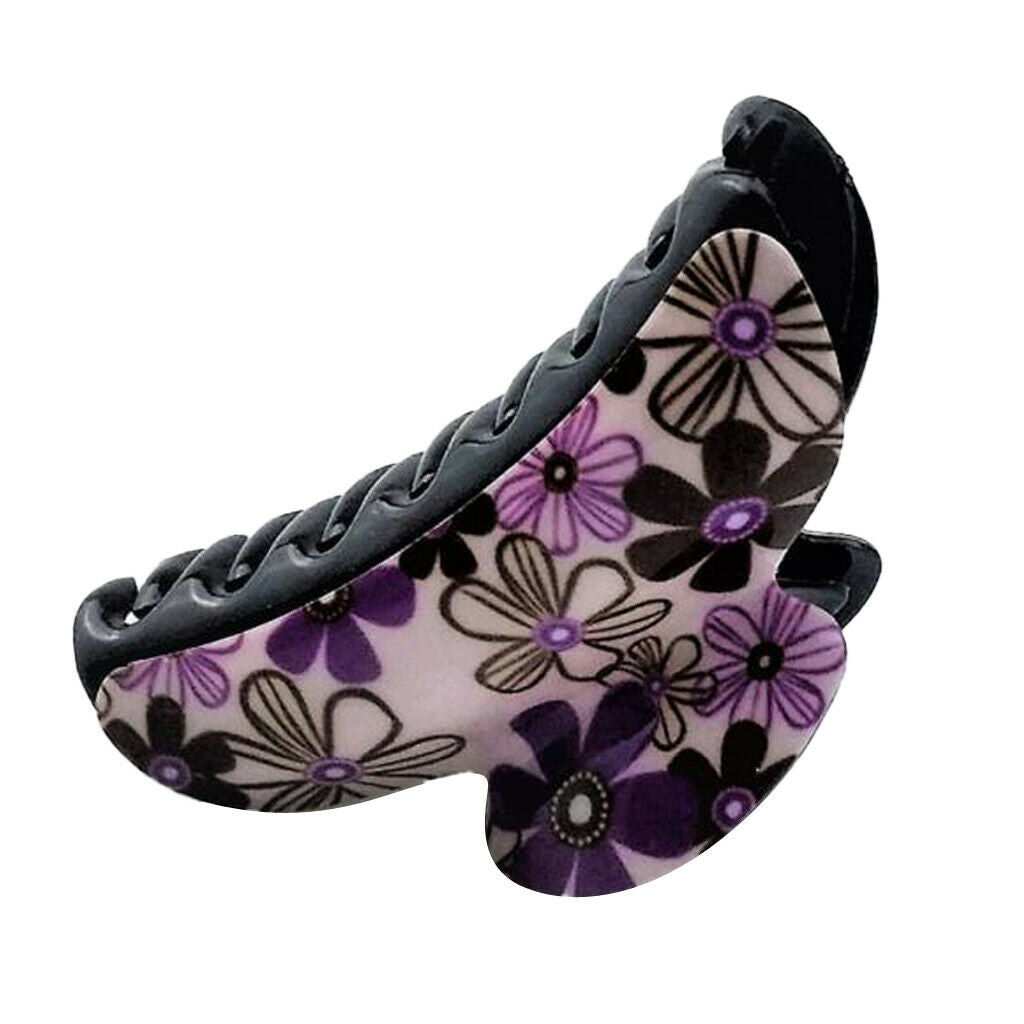 Women's Flower Large Hair Claw Grip Clips Pin Hair