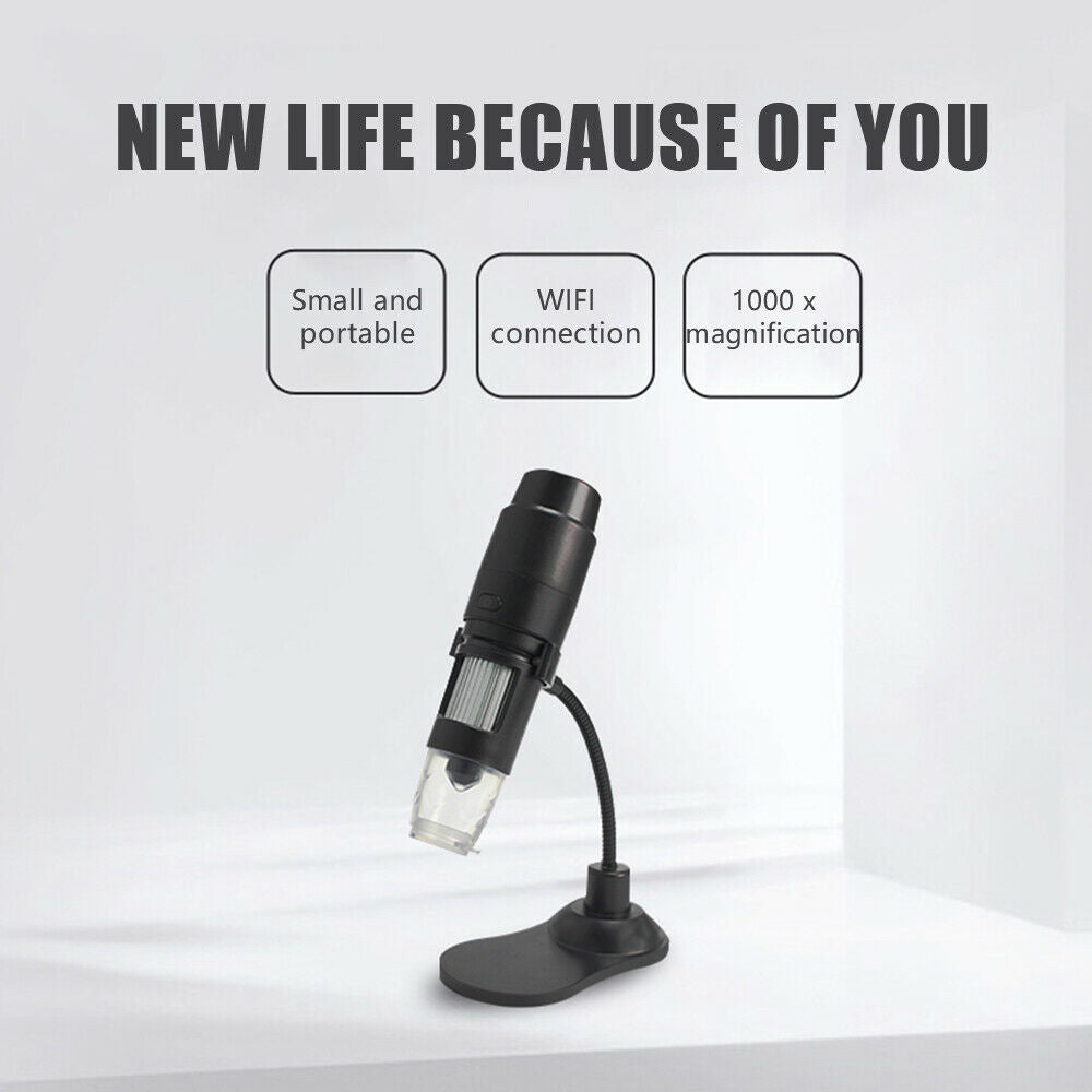 Wifi Wireless Digital Display Electronic Microscope HD Magnifying Glass LIN