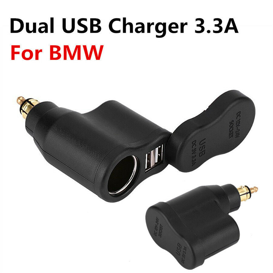 Waterproof Motorcycle Dual USB Port 3.3A Charger Adapter For BMW
