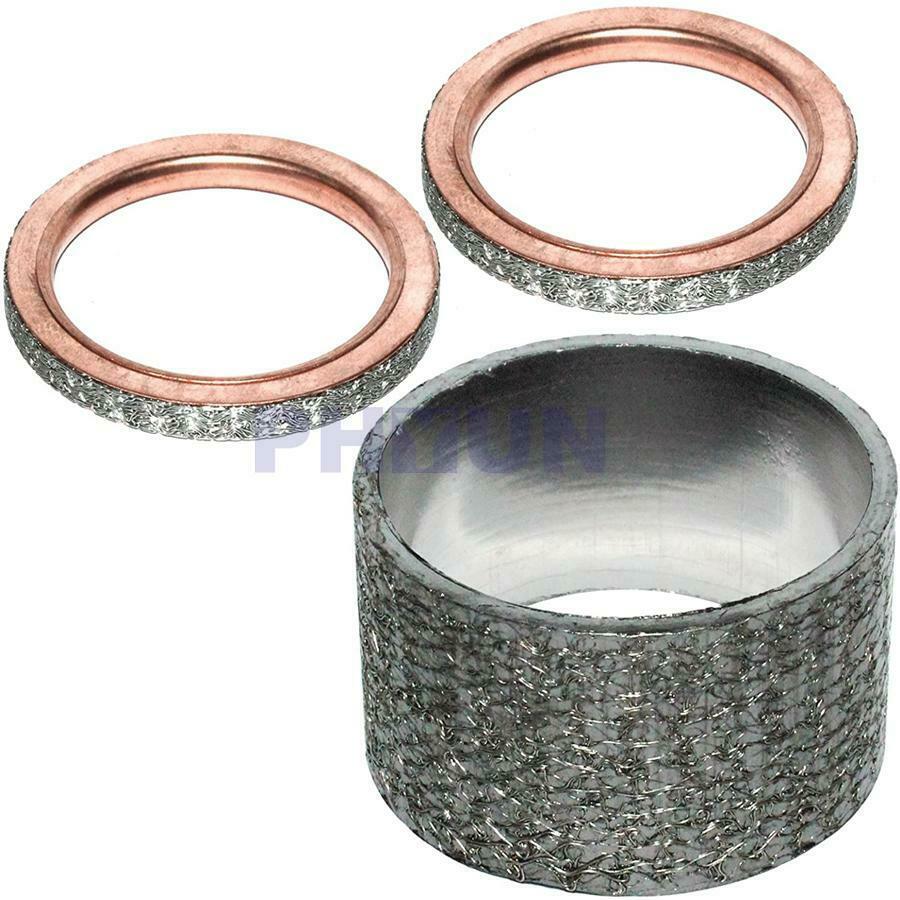 3PCS Exhaust Muffler Pipe Gaskets For Yamaha Rhino 660 YXR660F 4X4 2004-2007