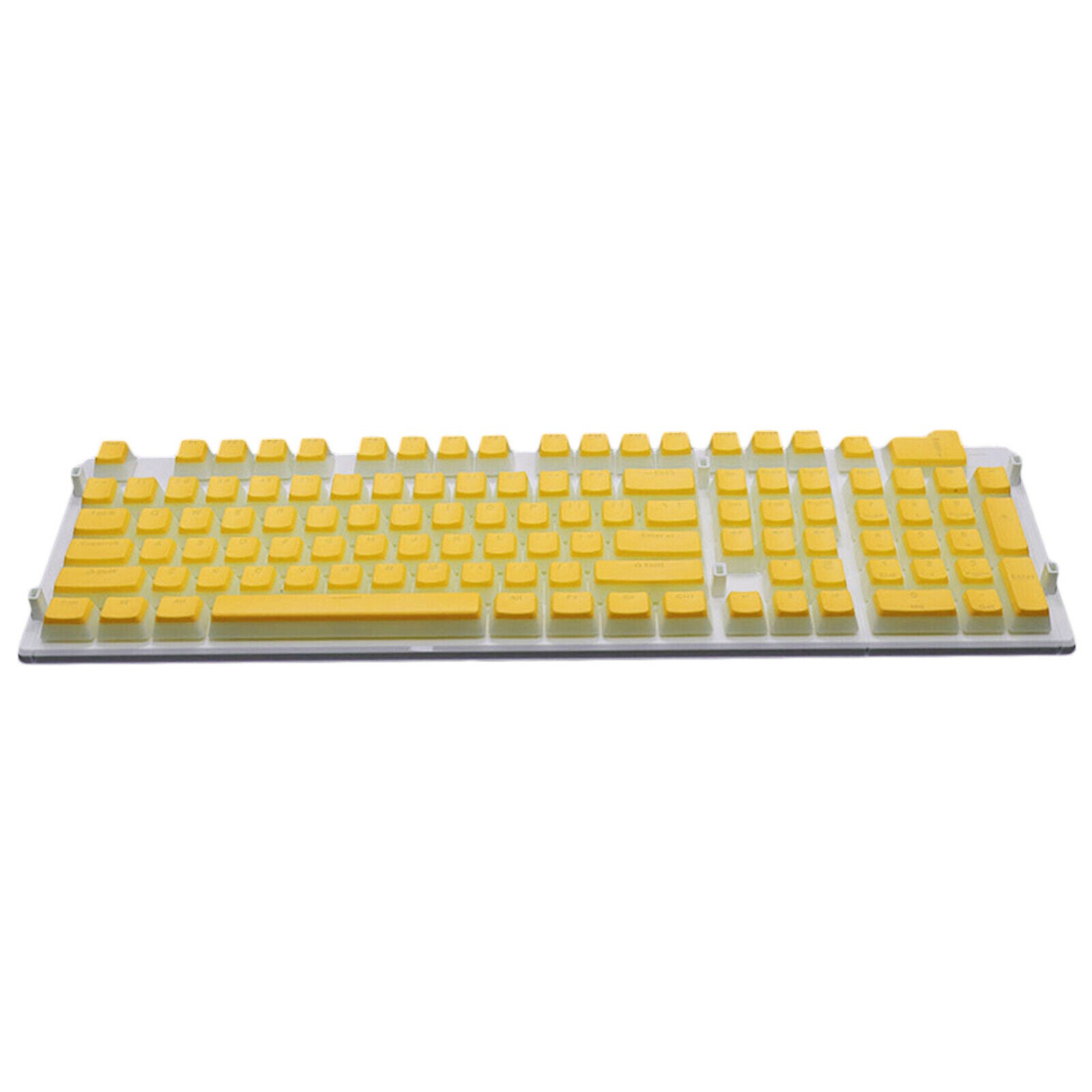 108 Keys Pudding Keycaps Set Game Key Caps for Cherry MX Keyboard Yellow