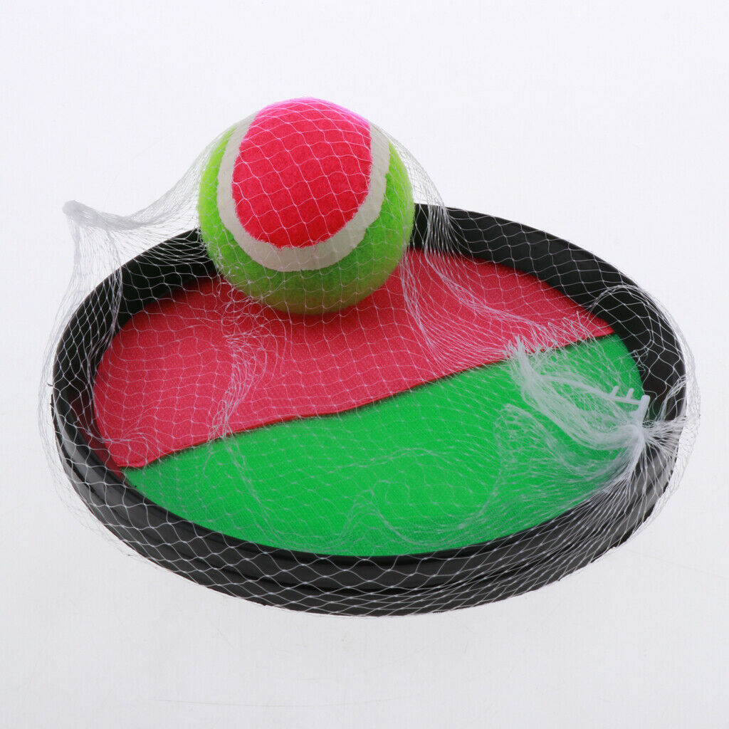 Toss & Catch Ball Game Set with 2 Disc Paddles and 1 Ball, Both great for Indoor