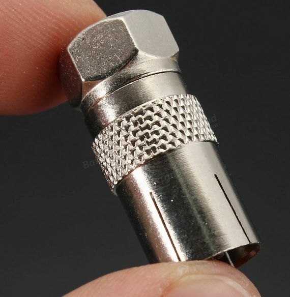 10pcs RF Female Socket to F Type Screw Male Plug Adapter Converter Coax TV Ariel