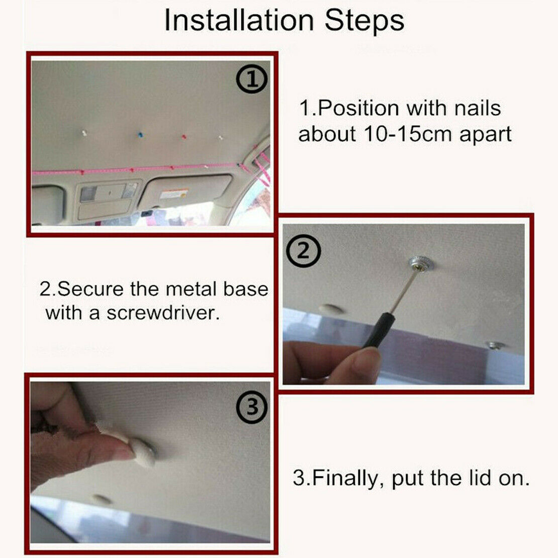 Set Interior Roof Fixing Screw Snap Rivet Headliner Buckle Position Pin Repair