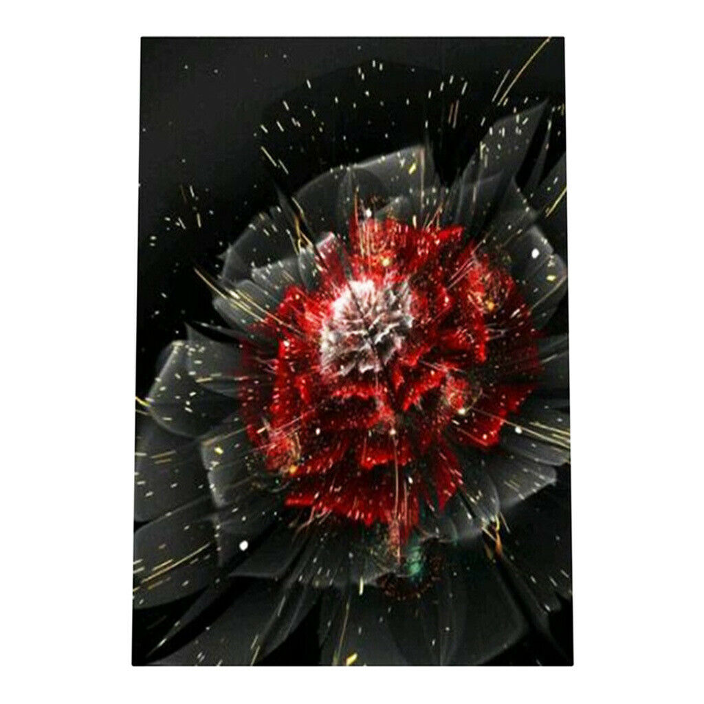 Floral Crystals Embroidery Kits DIY Handcraft Painting Red Rose