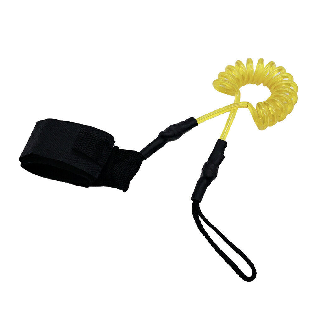 Paddle Safety Rod Elastic Leash Boats Raft Stretch Rope - Yellow
