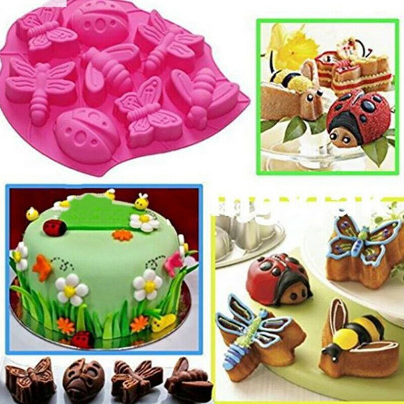 Cartoon Animal Flower Insect Ice Cube Chocolate DIY Silicone Mold Baking Mol Gy