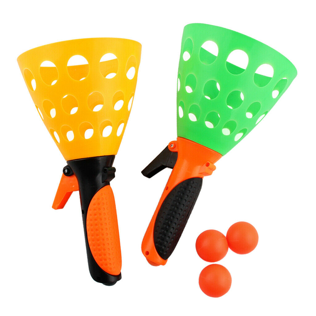 and Catch Game Beach Toys Gifts for Kids 2 Launcher Baskets&3 Balls