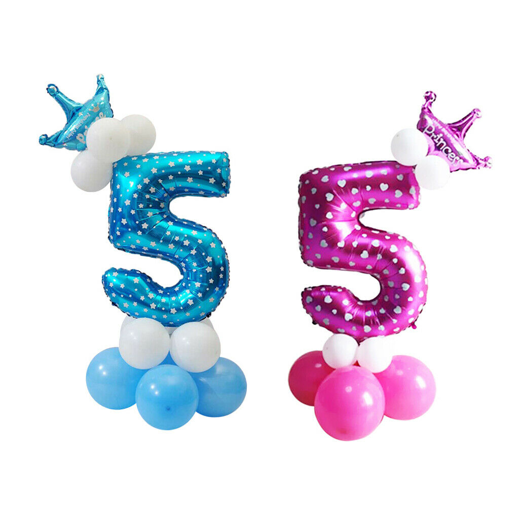 2 Set Balloons  Number Long Balloons And Latex Balloons for Home Party Ornament