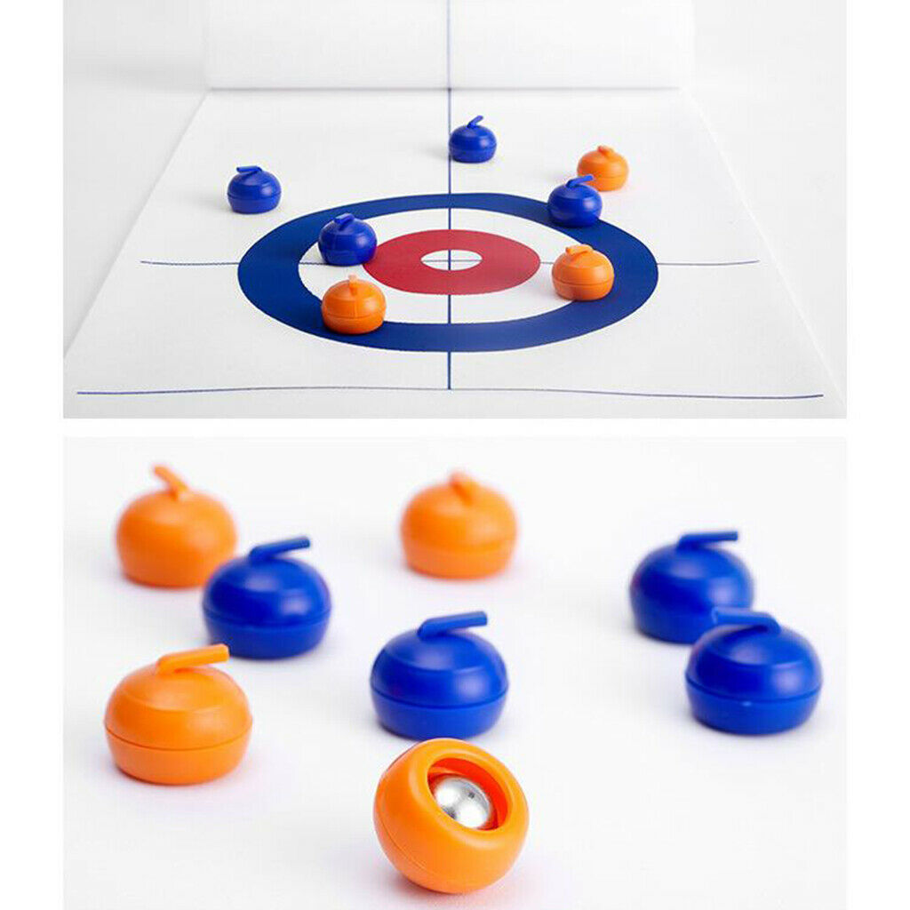 Mini Indoor Tabletop Curling Game with 8 Rollers Family Games for Indoor