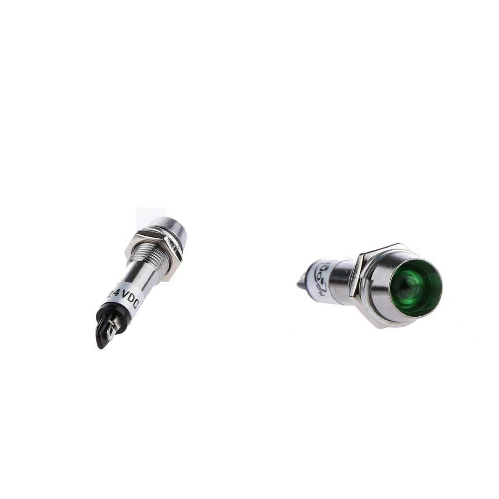 20Pack 24V DC 8mm Indicator XD8-1 Led Power Signal Lamp Bulb Red + Green