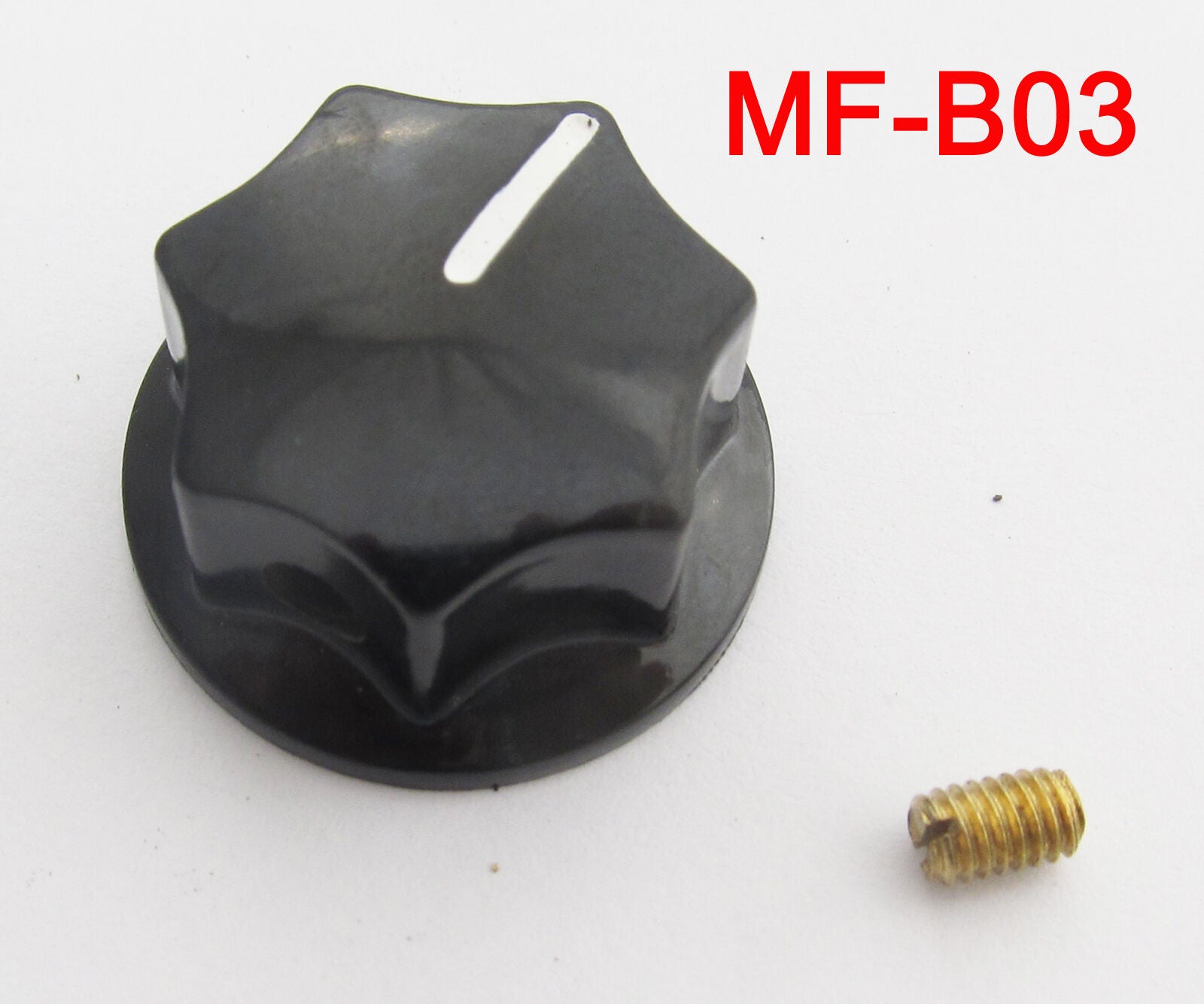 10pcs MF-B03 33.5x15mm Hex Screw Fix Pot Knobs for HAM Radio Audio Black Plastic