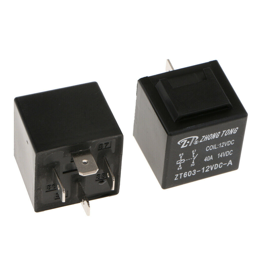 DC 12V Car SPST Automotive Relay 4 Pin 4 Wires with Harness Socket 40 Amp