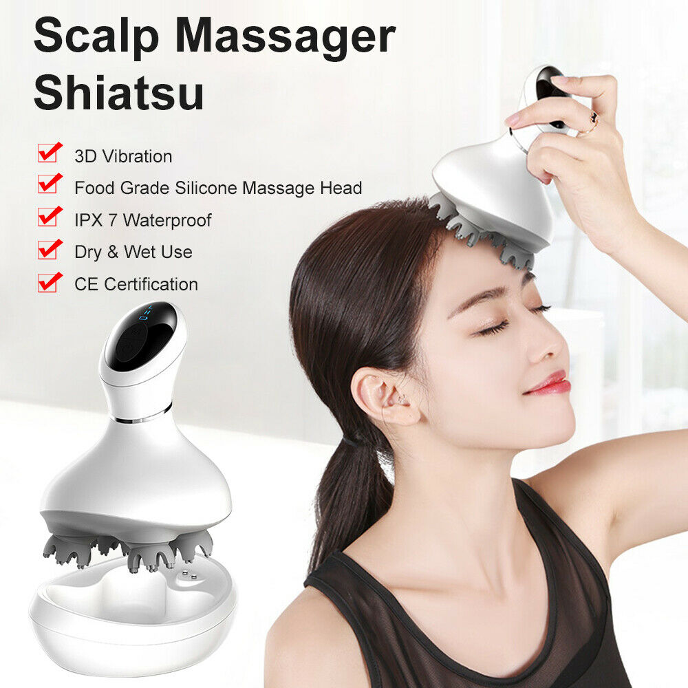 Electric Scalp Massager Head Body Massage Stress Relax Spa Therapy Hair Growth