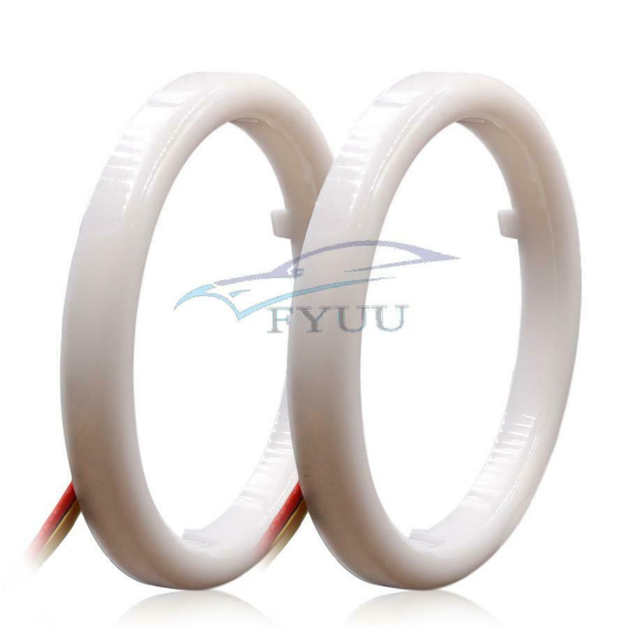 2Pcs Car 60MM LED Angel Eyes Halo Rings Headlight DRL Daytime Running Lights 12V