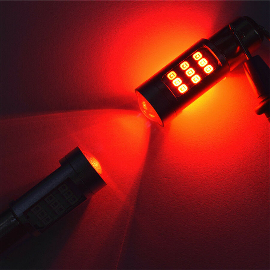 2x 1157 30SMD LED Rear Alert Safety Brake Tail Stop Lights Red Strobe Blinking