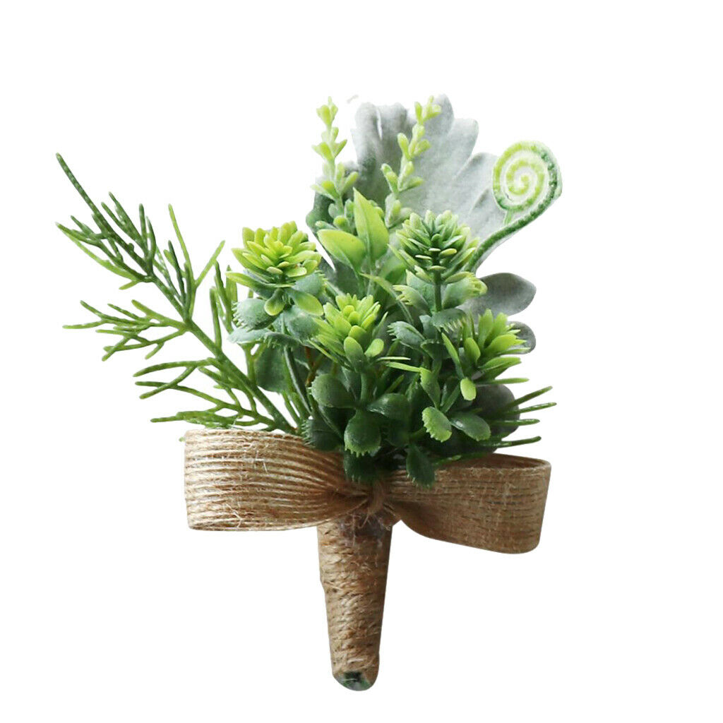 Plastic Succulent Plants Simulation Corsage Flower for Wedding Prom Party 3