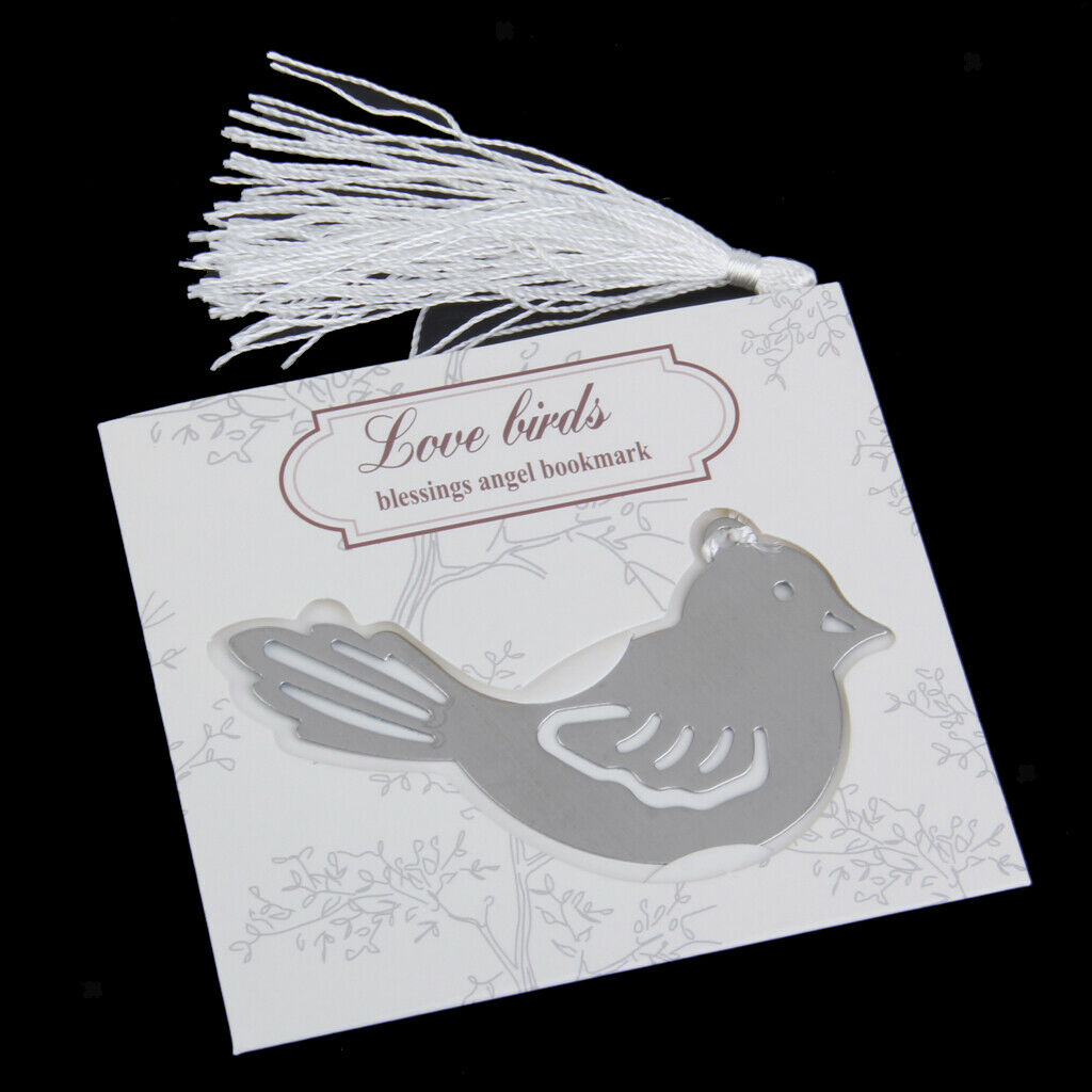 Bird Pattern Stainless Steel Bookmark Wedding Bridal Favor Guest Gift