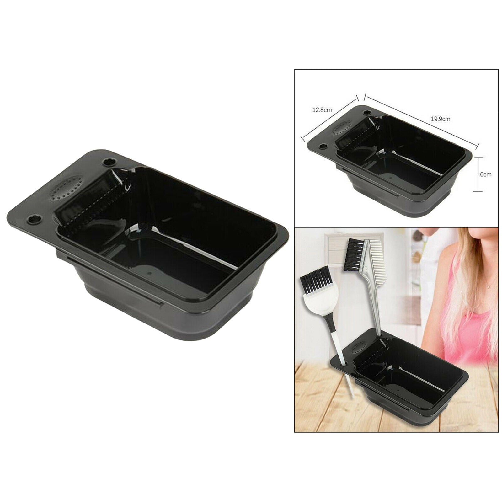Hair Dying Bowl Black Hair Tint Stirring DIY for Salon Coloring Styling
