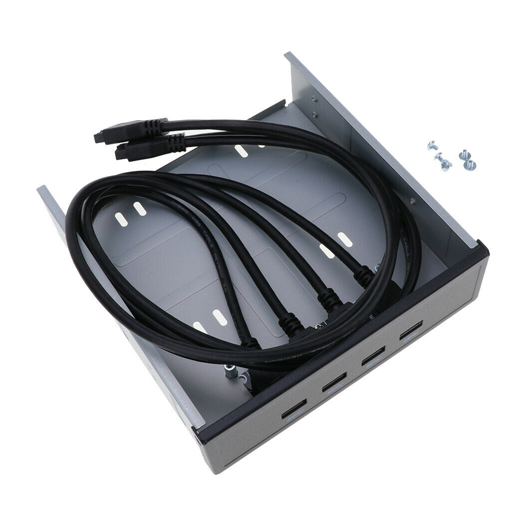 PC Computer Floppy Front Drive Panel Type C USB 3.0 SD Card Slot Hub, 4 PORT
