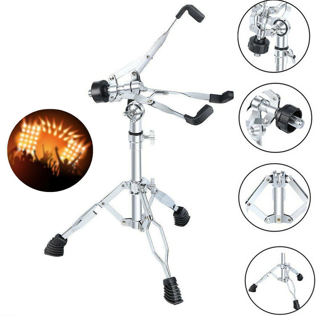 1 Set Drum Holder, 180°  Adjustable Frame Collapsible Drum Stand for Snare