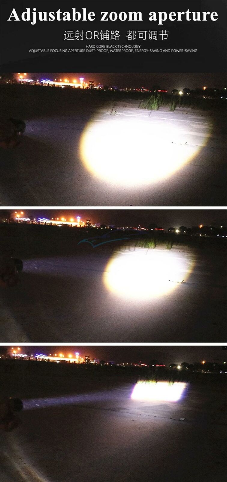 1PCS 30W Motocross White  LED Spotlight Driving Fog Light Waterproof 12V-80V