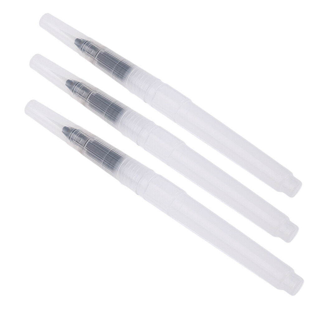 3-Piece Portable Water Brush Pen for Unrivaled Watercolor Painting Crafts