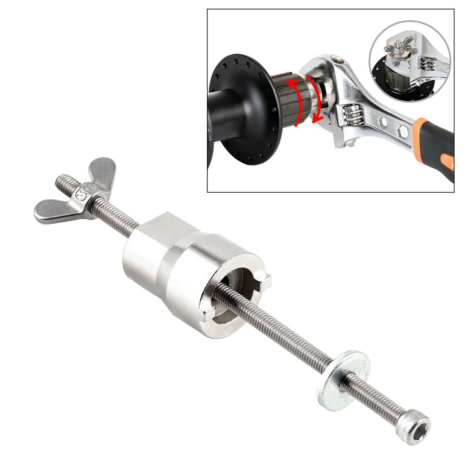 Bike Freehub Remover Installer Slotted Socket Wrench Hun Repairing Tools 15.6cm