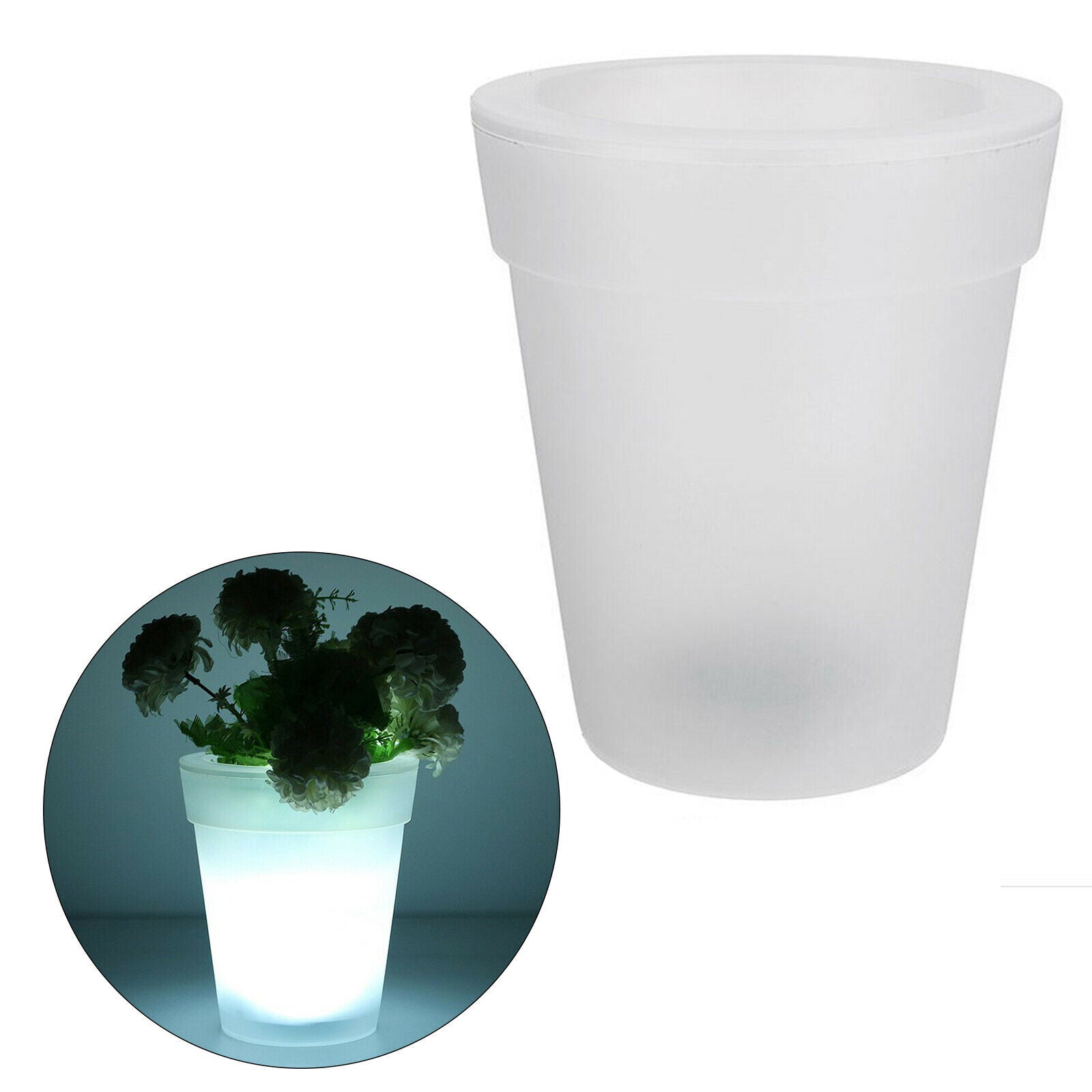 Solar Power Flower Plant Pot Light Garden Outdoor Courtyard Patio Decor