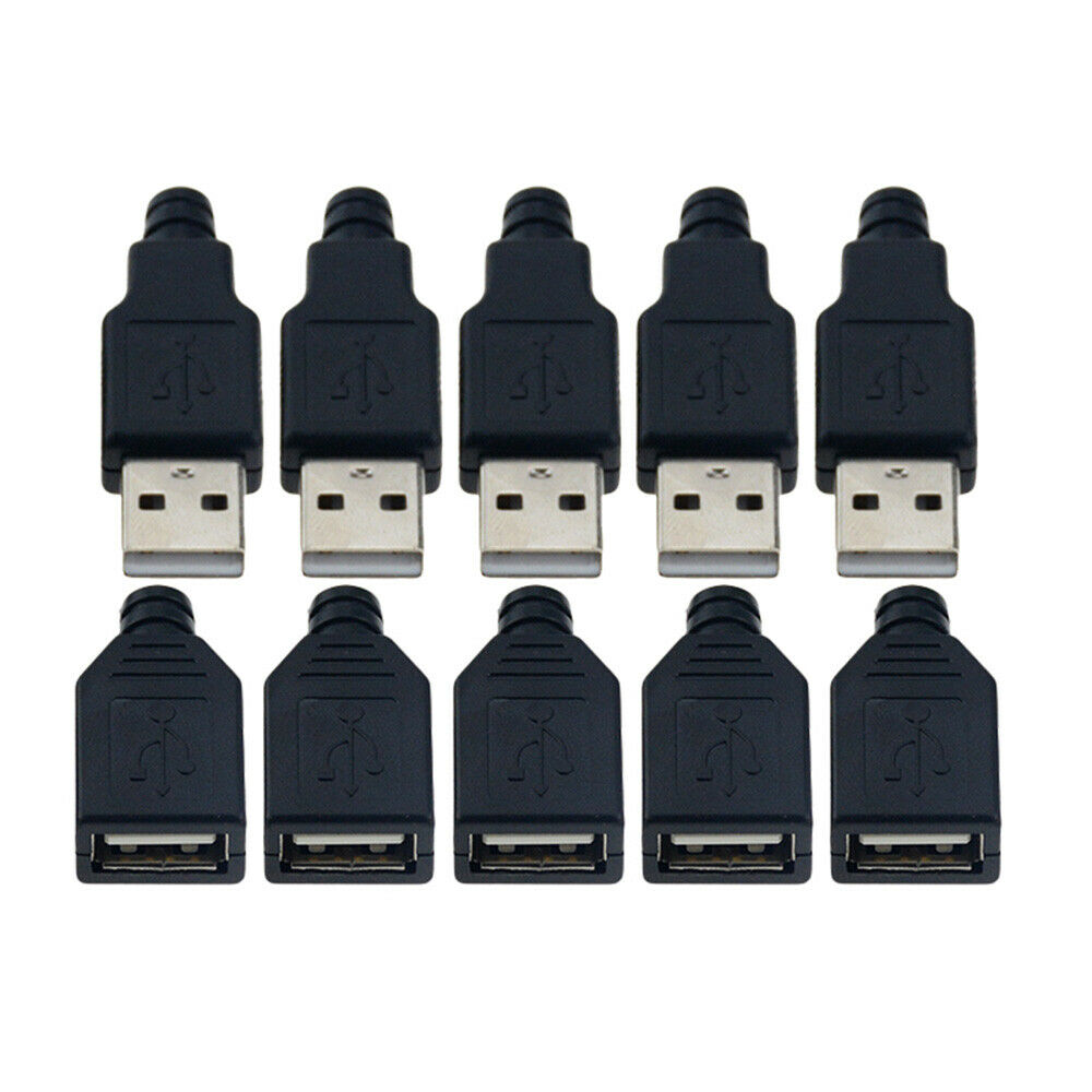 Micro USB 5-Pin Plastic Shell Male Female Connector Port Adapter Solder AC/DC