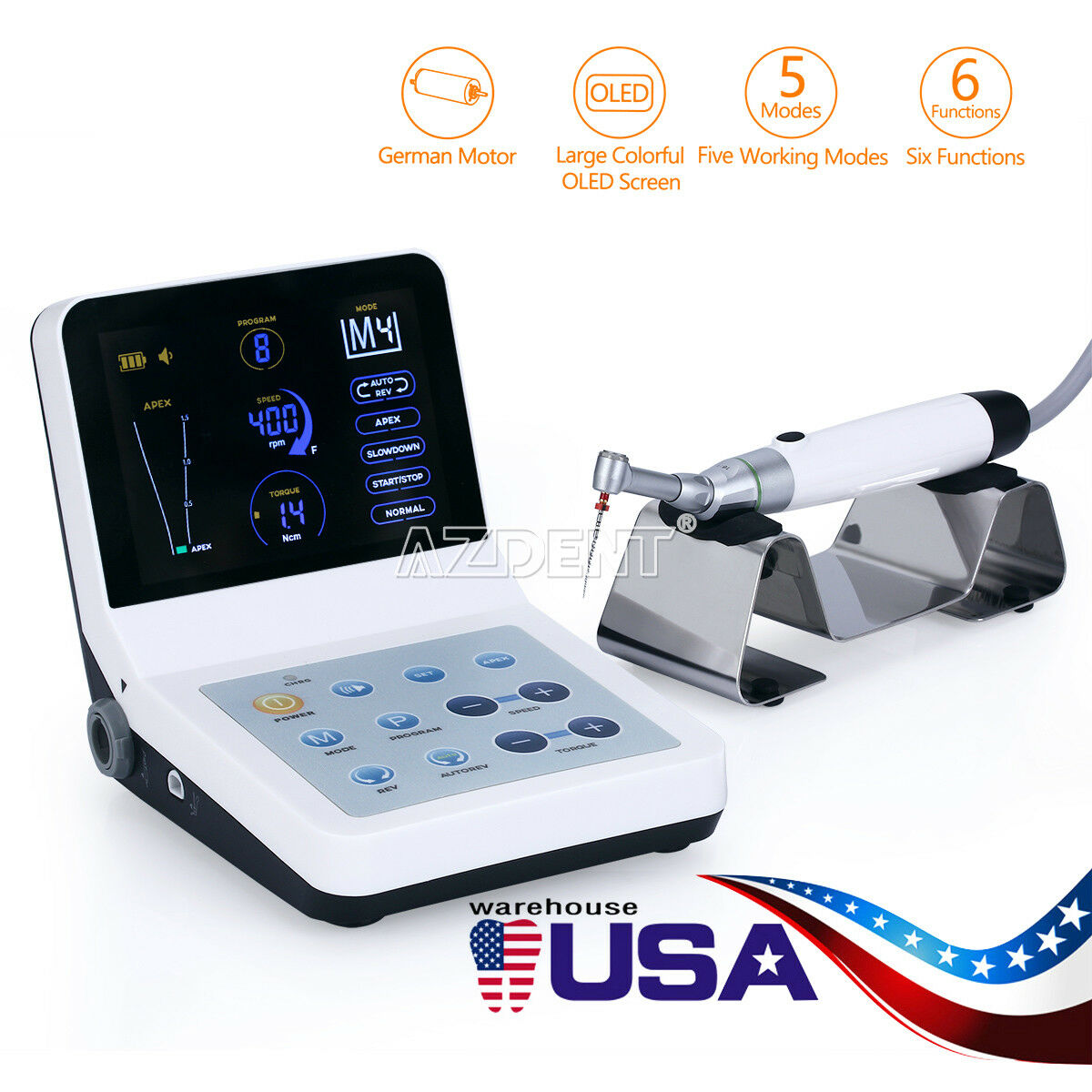 Dental OLED Electric EndoMotor Treatment 4working Mode with Root Canal Measuring