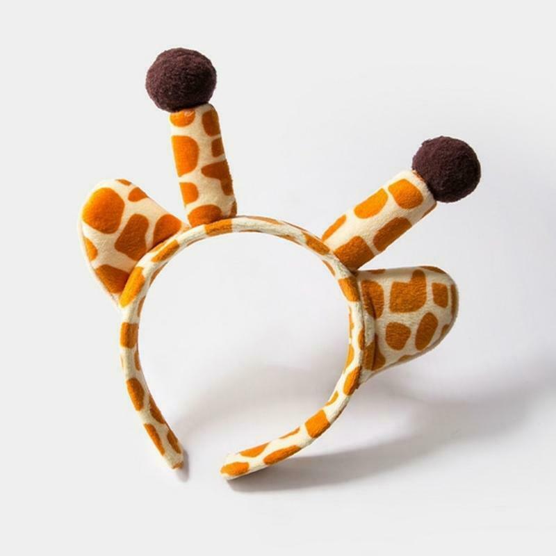 Plush Giraffe Ears Headband Stuffed Cartoon Headband Performance Hair Accessorie