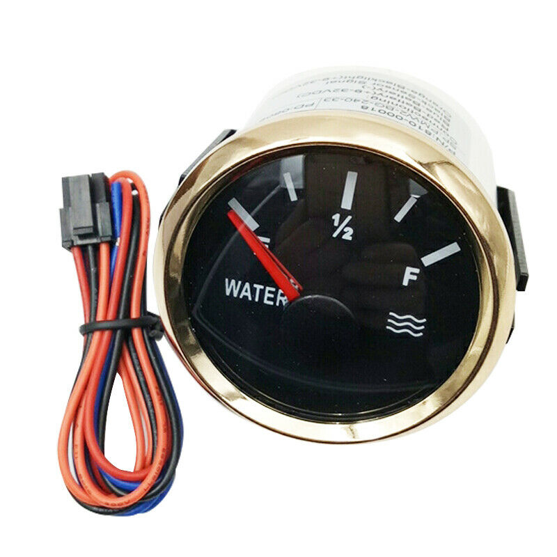 52MM Dia Water Tank Water Level Gauge Meter 240-33 for Marine Boat RV Car Trucks