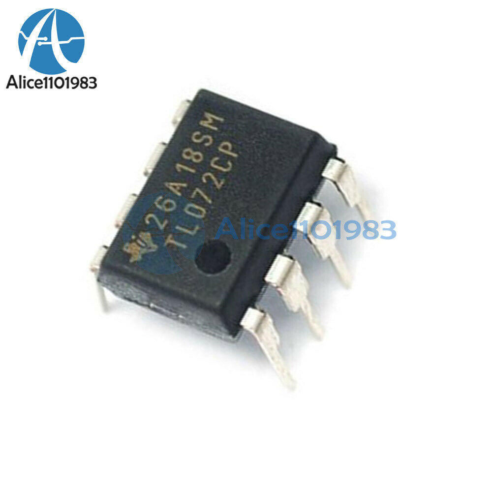10PCS TL072 TL072CP DIP-8 LOW NOISE J-FET DUAL OP-AMP IC NEW