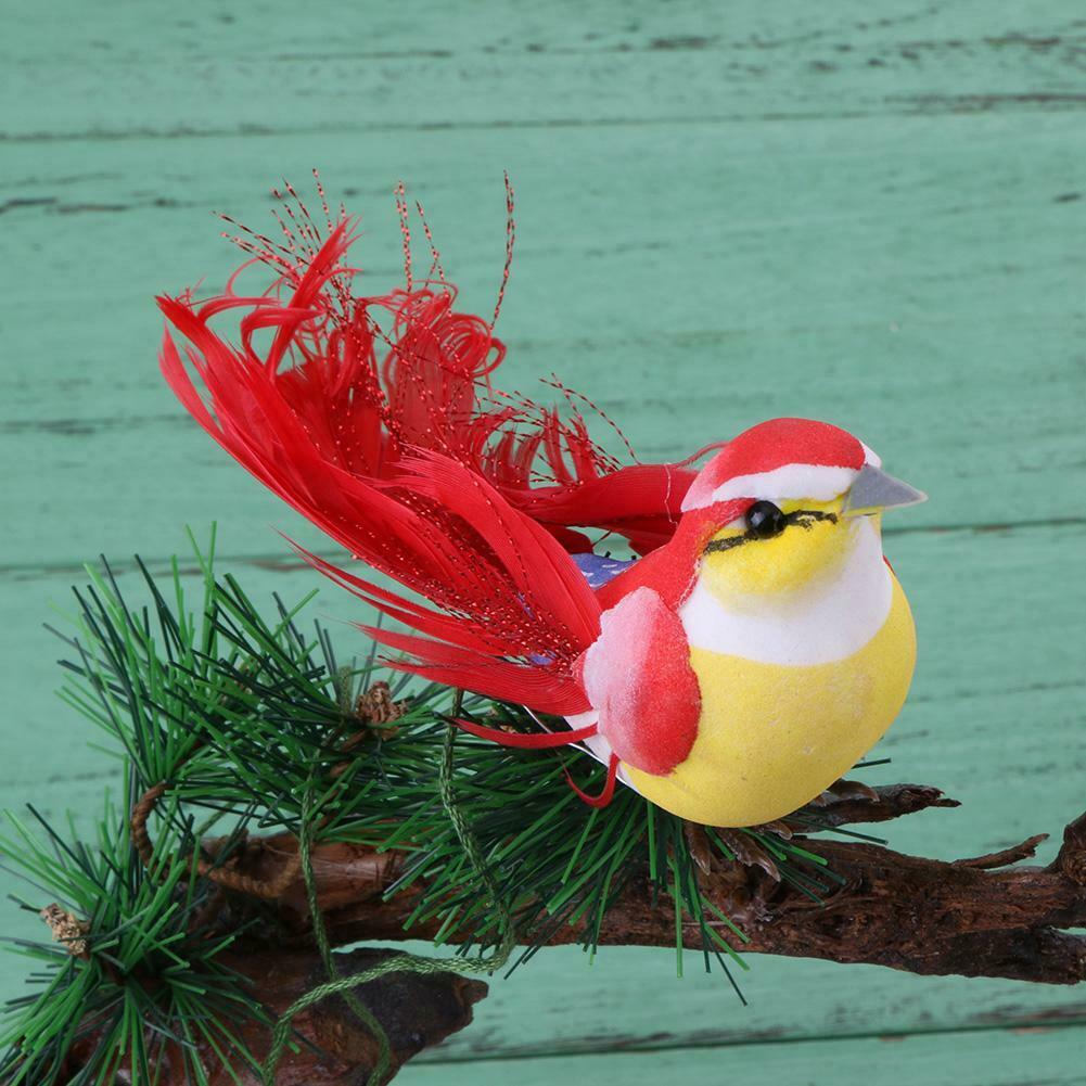 12pcs Decorative Doves Artificial Foam Feather Simulation Craft Birds Decor @