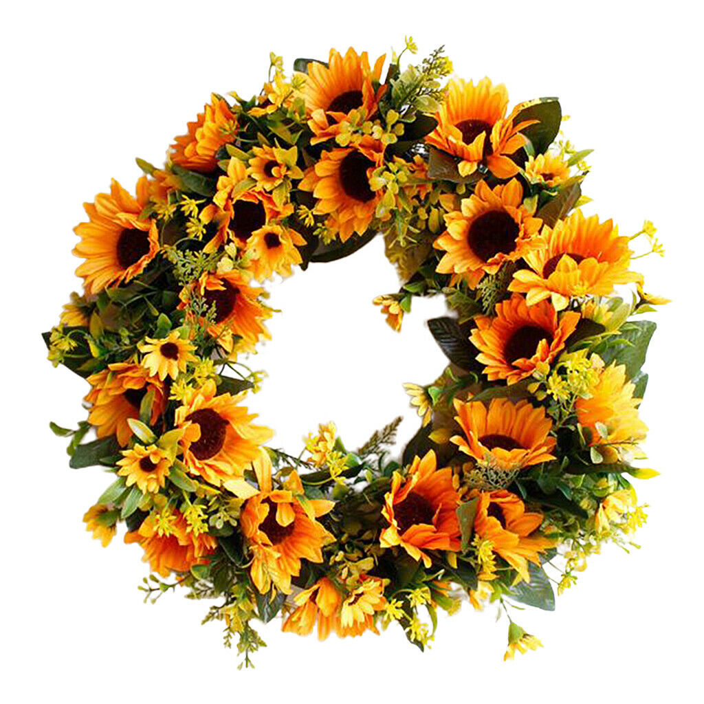 Beautiful Artificial Spring and Summer Wreath Front Door or Home Decoration 16"