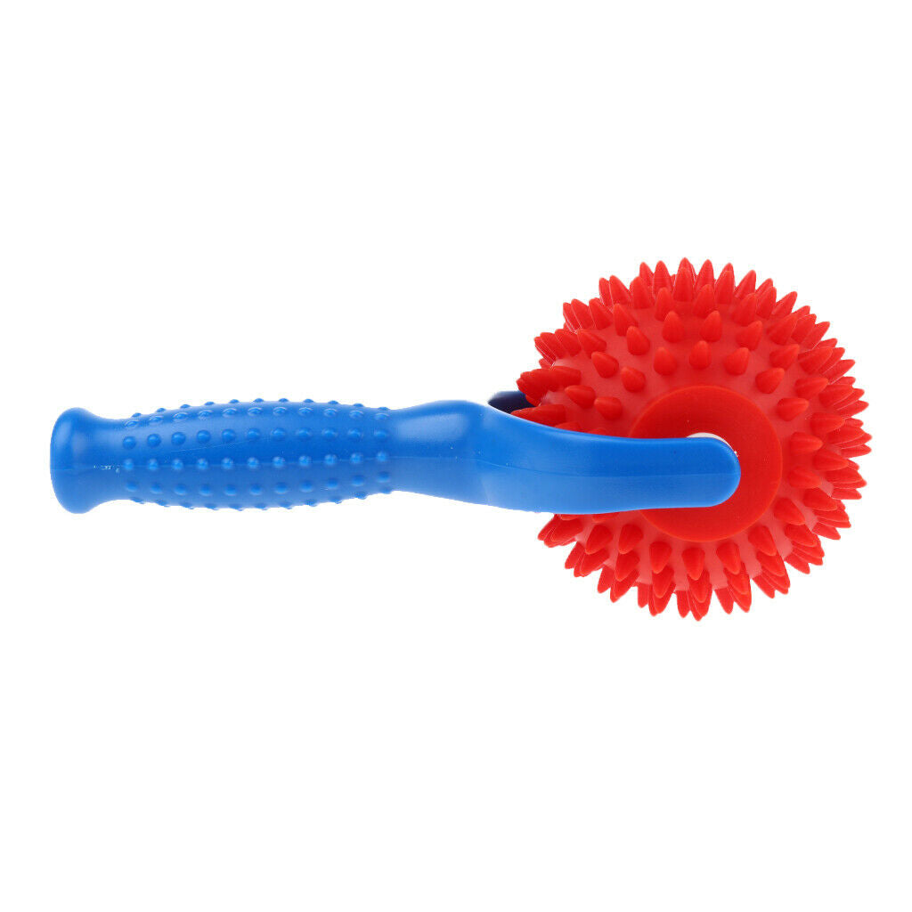 Handheld Acupuncture Body Massager Spiky Point Massage Ball  Blue +Red