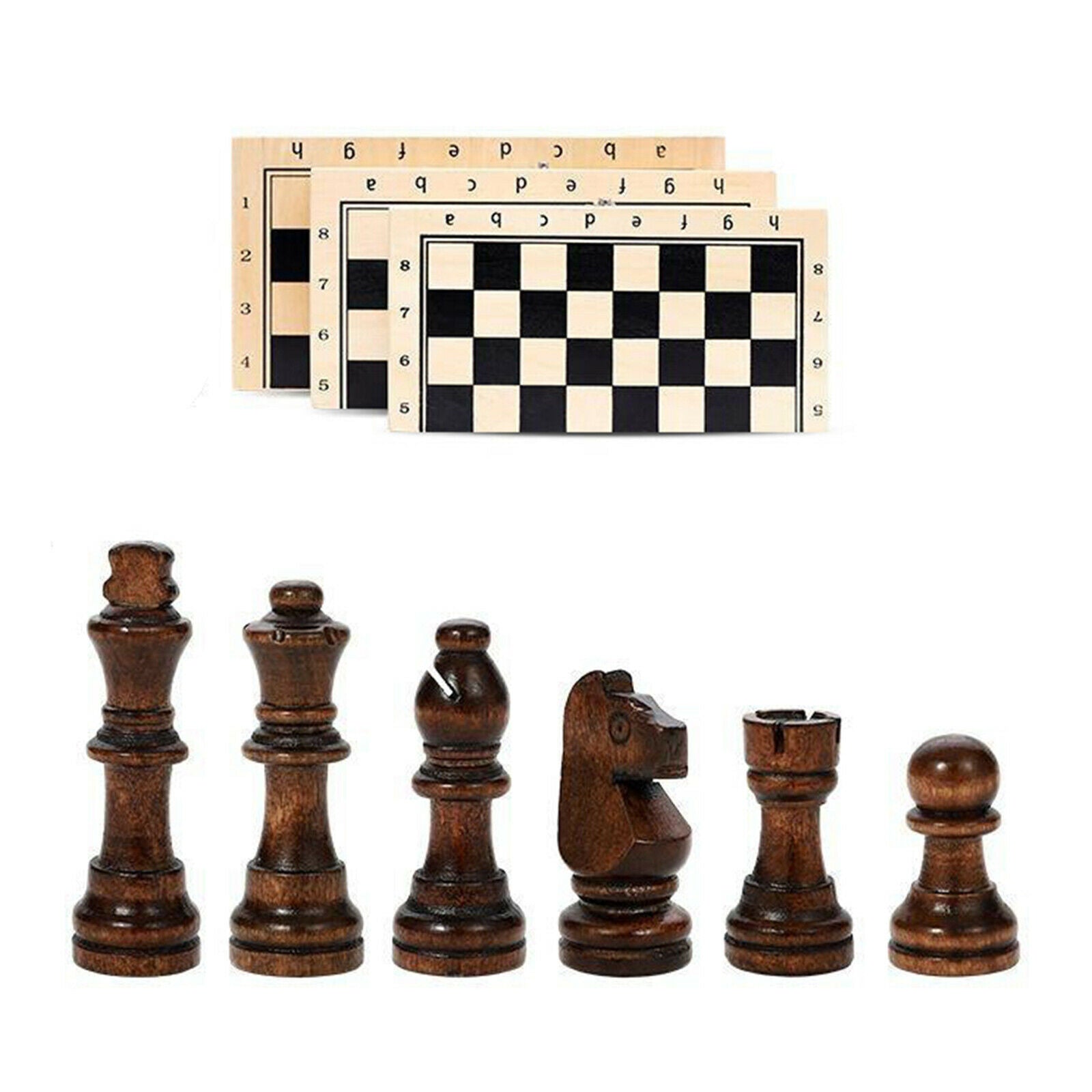 Foldable Magnetic Chess Board Board Game 15x15 Inch Travel Set Chess Pieces