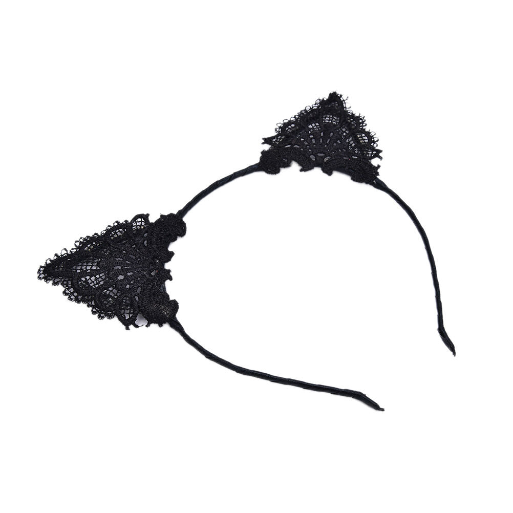 Women Lady Girls Kids Cute Cat Kitty Costume Ear Party Lace Hair Head Ban.l8