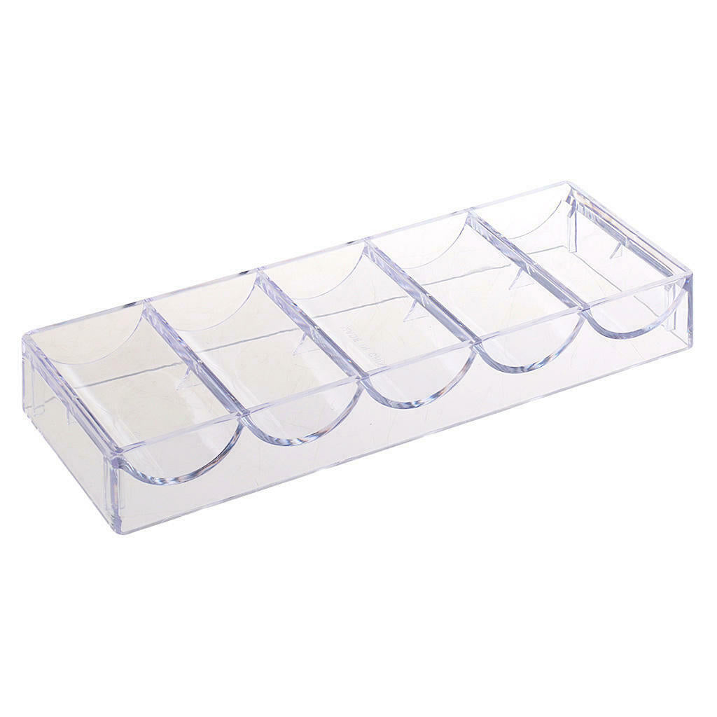 12X Poker Chip Tray Storage Case Container Stackable Professional Casino Accs